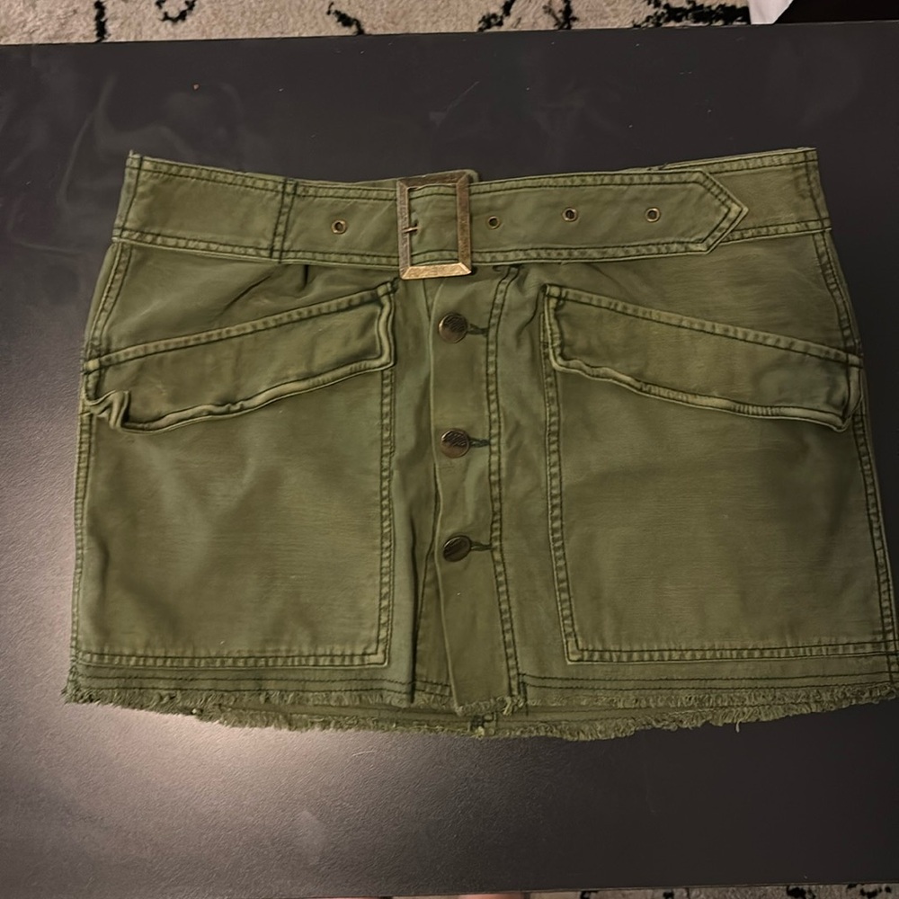 Free People - Hanging on Tight - Mini Skirt - Army Green